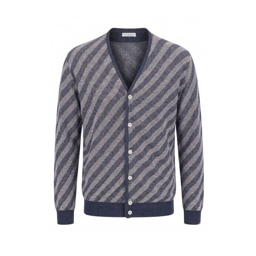 Malo Blue Linen Men Men's Cardigan